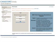 Tablet Screenshot of clientaccess.canaccord.com
